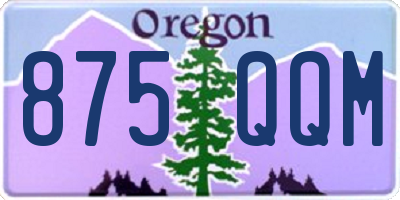 OR license plate 875QQM