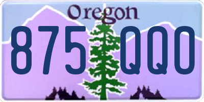 OR license plate 875QQO