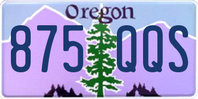 OR license plate 875QQS