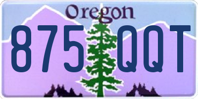 OR license plate 875QQT