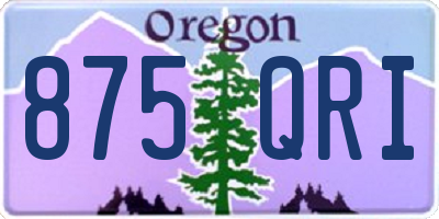 OR license plate 875QRI