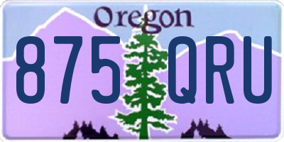 OR license plate 875QRU