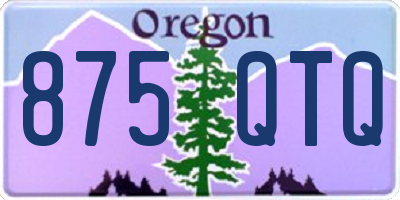 OR license plate 875QTQ
