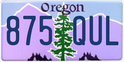 OR license plate 875QUL