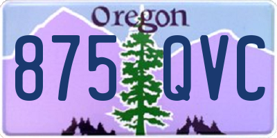 OR license plate 875QVC