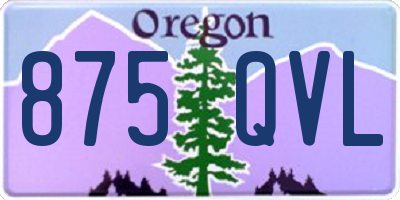 OR license plate 875QVL
