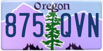 OR license plate 875QVN