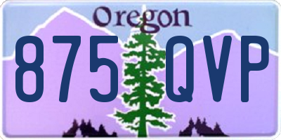 OR license plate 875QVP