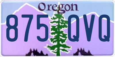 OR license plate 875QVQ