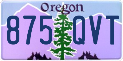 OR license plate 875QVT