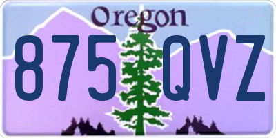 OR license plate 875QVZ