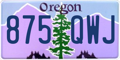 OR license plate 875QWJ