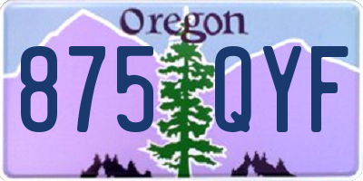 OR license plate 875QYF