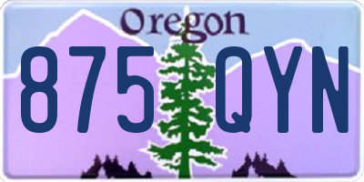 OR license plate 875QYN