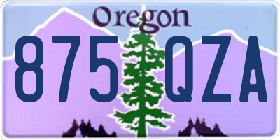 OR license plate 875QZA