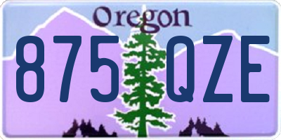 OR license plate 875QZE