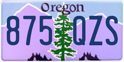 OR license plate 875QZS