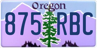 OR license plate 875RBC