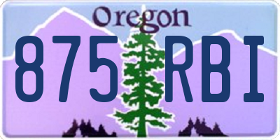 OR license plate 875RBI
