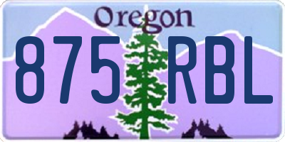 OR license plate 875RBL