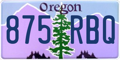OR license plate 875RBQ