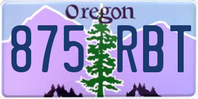 OR license plate 875RBT