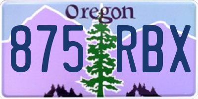 OR license plate 875RBX