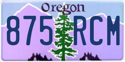 OR license plate 875RCM