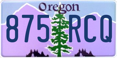 OR license plate 875RCQ