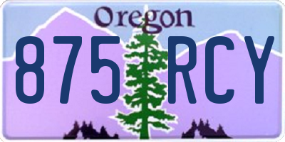 OR license plate 875RCY