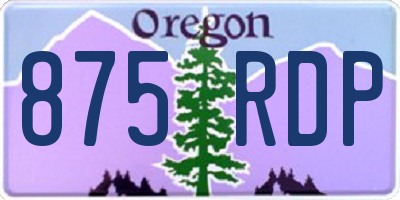 OR license plate 875RDP
