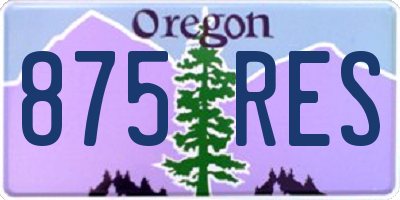 OR license plate 875RES