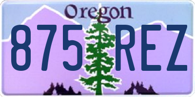 OR license plate 875REZ