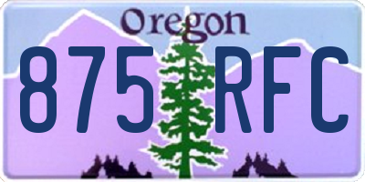 OR license plate 875RFC