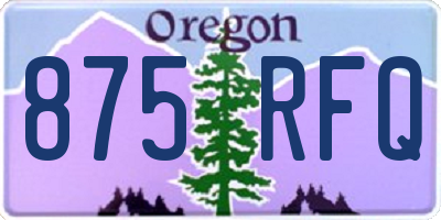 OR license plate 875RFQ