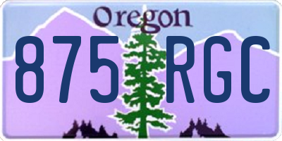 OR license plate 875RGC