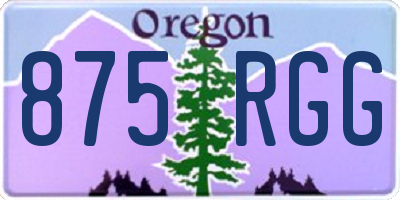 OR license plate 875RGG