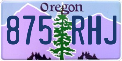 OR license plate 875RHJ