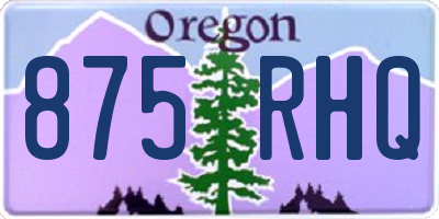 OR license plate 875RHQ
