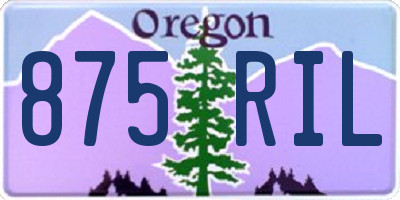 OR license plate 875RIL