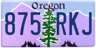 OR license plate 875RKJ