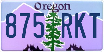 OR license plate 875RKT