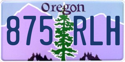 OR license plate 875RLH