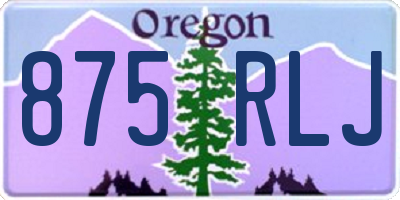 OR license plate 875RLJ