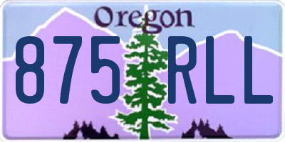 OR license plate 875RLL