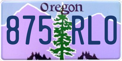 OR license plate 875RLO