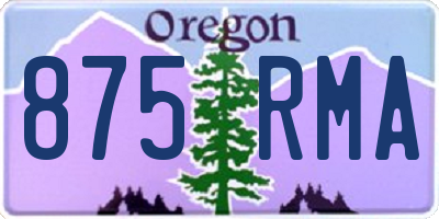 OR license plate 875RMA