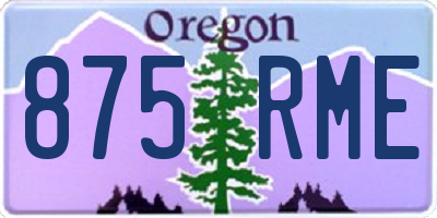 OR license plate 875RME