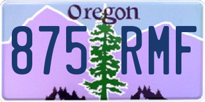 OR license plate 875RMF