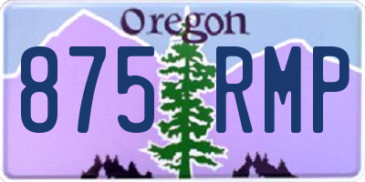 OR license plate 875RMP